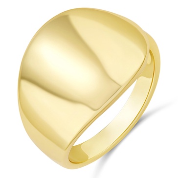 Amazon Essentials Polished Signet Round Ring