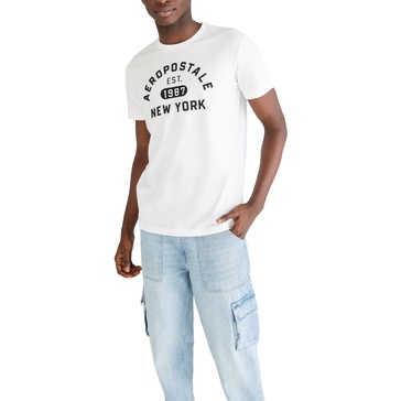 AEROPOSTALE Men's Arch Logo Short Sleeve Tee