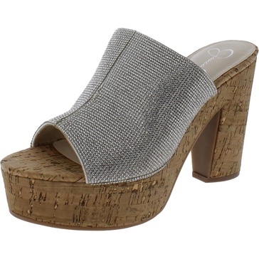 Jessica Simpson Womens Shelbie 4 Embellished Block Heel Heels