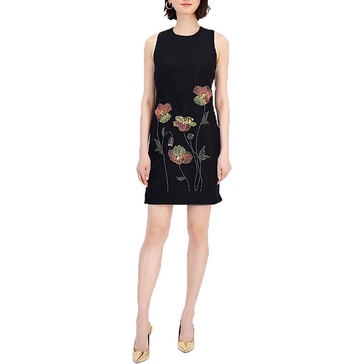 womens embellished polyester shift dress