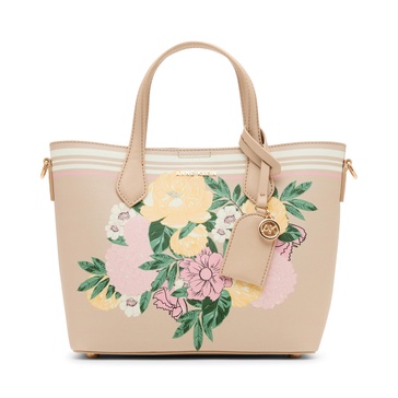 Anne Klein Womens Bonded Mini Tote, Sesame