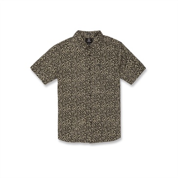 Volcom Men's Regular Falling Leaf Short Sleeve Classic Fit Printed Button Down Shirt
