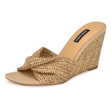 nikhil2 womens woven square toe wedge sandals