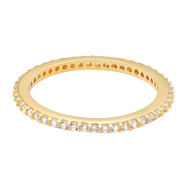 Amazon Essentials Sterling Silver Cubic Zirconia Stackable Eternity Ring (previously Amazon Collection)