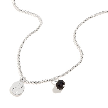 Alex and Ani Path of Symbols Adjustable Necklace for Women, Yin Yang Duo Charm, Shiny Silver Finish, 15.5 to 18.75 inches