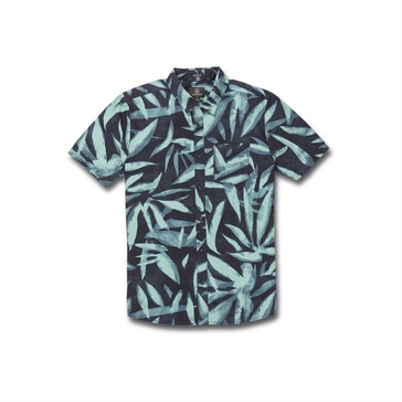 Volcom Men's Echo Leaf Short Sleeve Button Down Hawaiian Shirt