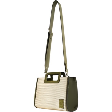 Tommy Bahama Tote, Women's Casual Everyday Bag with Modern Woven Design and Adjustable Shoulder Strap, Sage