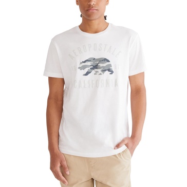 AEROPOSTALE Men's Cali Bear Short Sleeve Tee