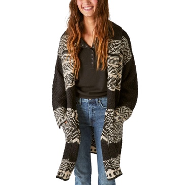 Lucky Brand Women's Fair Isle Print Coatigan