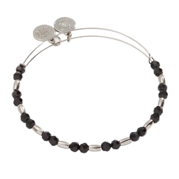 Alex and Ani Jet Black Crystal Beaded Bangle