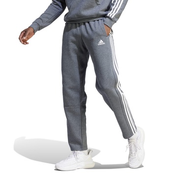adidas Men's Essentials 3-Stripes Open Hem Fleece Pants