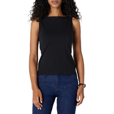 Amazon Essentials Women's Slim-Fit Rib Knit Boatneck Layering Tank