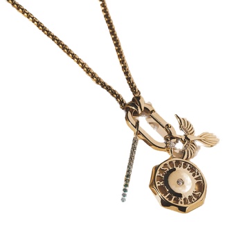 Alex and Ani Resilient Spirit Interchangeable Necklace:Stainless Steel Gold:Gold