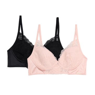 BCBGMAXAZRIA Women's Lace 2-Pack Underwire Bra