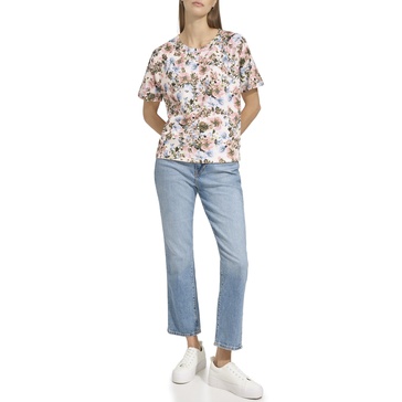 Andrew Marc Women's Short-Sleeve French Terry Top