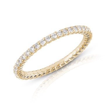 Amazon Essentials IGI Certified Lab Grown Diamond Eternity Band in Solid 14k Gold (VS1-VS2 Clarity, G-H Color) - Eternity Ring - Stackable Rings for Women