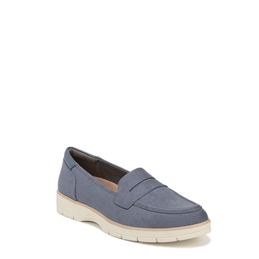 Dr. Scholl's Shoes Womens Nice Day Slip On Loafer Oxide Blue Microfiber 6.5 M