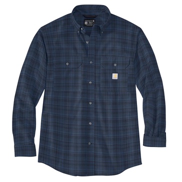 Carhartt Men's Loose Fit Midweight Chambray Long-Sleeve Plaid Shirt