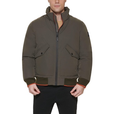 Tommy Hilfiger Men's Flex Stretch Performance Bomber, Olive, Large