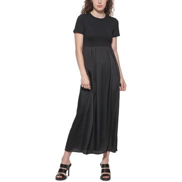 DKNY Women's Effortless A-line Crewneck Sportswear Dress
