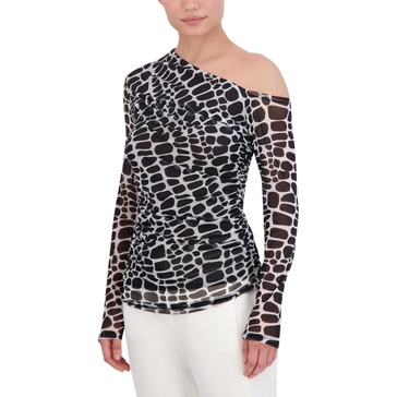 womens asymmetric ruched pullover top