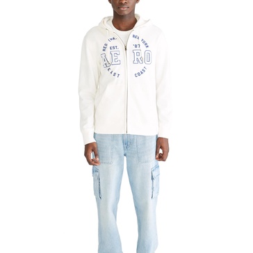AEROPOSTALE Men's Aero Logo Full Zip Hoodie-Circle