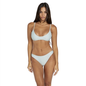 Volcom Women's Standard Simply Solid Crop Scoop Neck Bikini Top