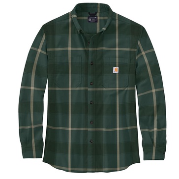 Carhartt Men's Rugged Flex Relaxed Fit Midweight Flannel Long-Sleeve Plaid Shirt