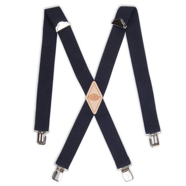 Dickies Men's 1 1/2 inch Solid Straight Clip Adjustable X Back Suspender