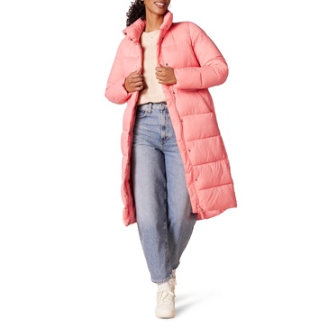 Amazon Essentials Women's Lightweight Full-Zip Water-Resistant Long Cocoon Puffer Winter Coat