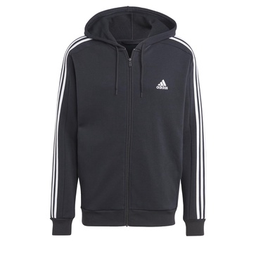 adidas Men's Essentials 3-Stripes Fleece Full-Zip Hoodie