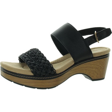 Seannah Step Woven Strap Clog-Style Platform Sandals 
