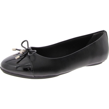 Anne Klein Womens LUCI Faux Leather Slip On Flat Shoes