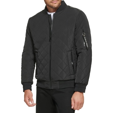 Calvin Klein Men's Quilted Zipper Detail Flight Jacket