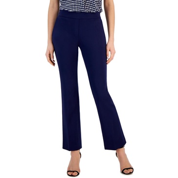 Anne Klein Womens Mid-Rise Business Straight Leg Pants