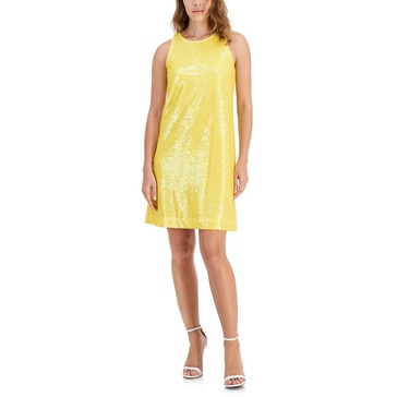 womens sequined shift dress