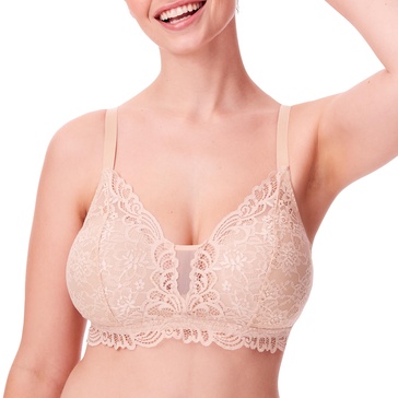 Bali Women's Lace Desire Wireless Bra, Lacy Full-coverage Wirefree Bra, Convertible Bra