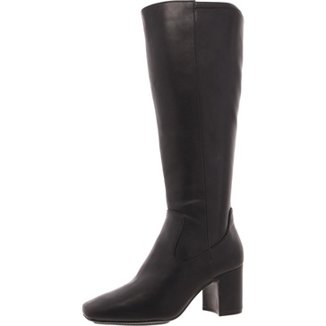 toronto womens zip up slip on knee-high boots