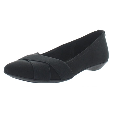 oalise womens memory foam criss cross ballet flats