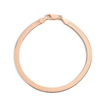 Gold Herringbone Chain Bracelet