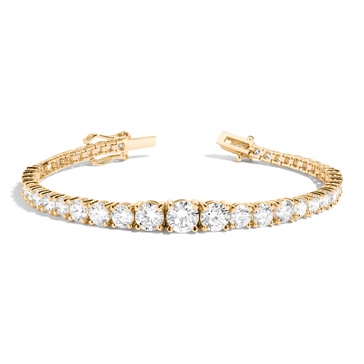 Lab Grown White Sapphire Graduated Modern Tennis Bracelet