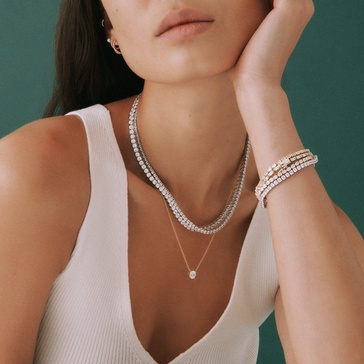Round Gemstone Solitaire Necklace