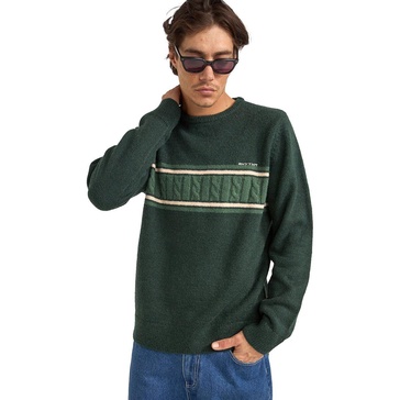 Mohair Stripe Knit Sweater - Men's