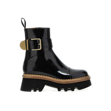 Black Leather Ankle Boots