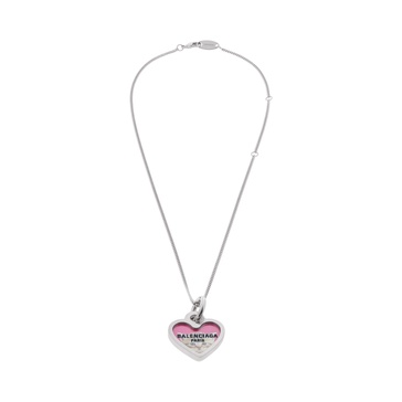 Darling Necklace in Silver/fushia