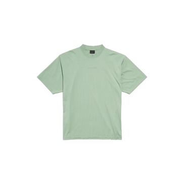 Balenciaga Back Reflective T-shirt Medium Fit in Sage Green
