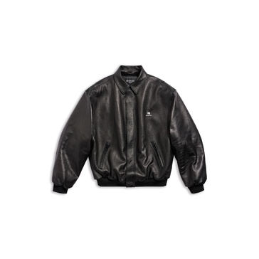 Sporty B Shearling Jacket in Black