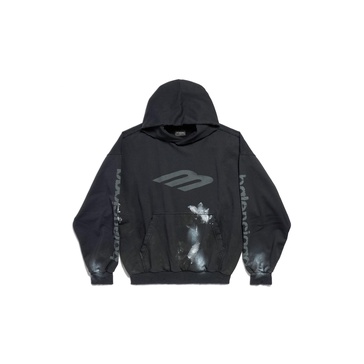 3b Stencil Hoodie Medium Fit in Black