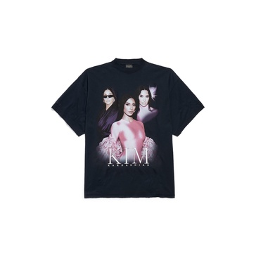 Kim K Oversized T-shirt in Faded Black