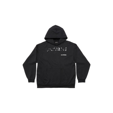 Men's Hand-drawn Balenciaga Hoodie Medium Fit in Black